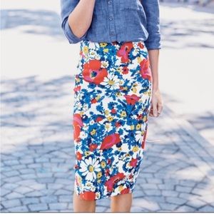 Boden Richmond Floral High Waisted Skirt